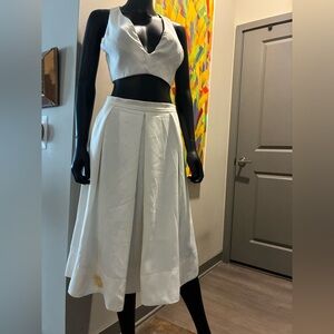 Chic White A-Line Women's Skirt